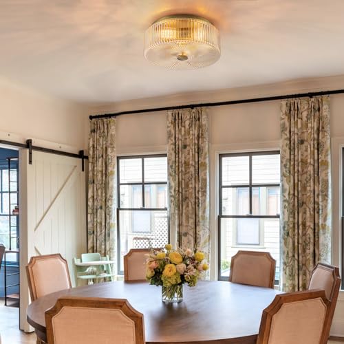 13.9 Inch Gold Flush Mount Ceiling Light