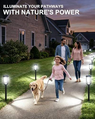 Solar Pathway Lights Outdoor 2 Pack