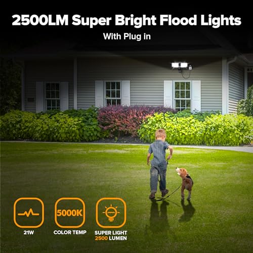 21W Plug in Motion Sensor Light Outdoor