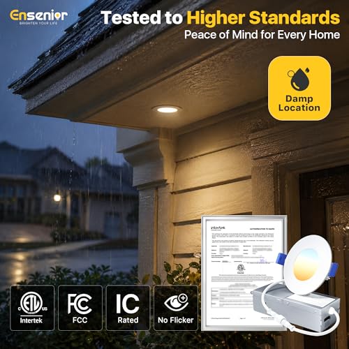 12 Pack 3 Inch LED Recessed Ceiling Light (12 Count)