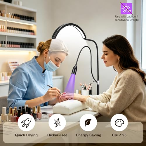 Half Moon Desk Nail Lamp with UV Gel Nail Dryer