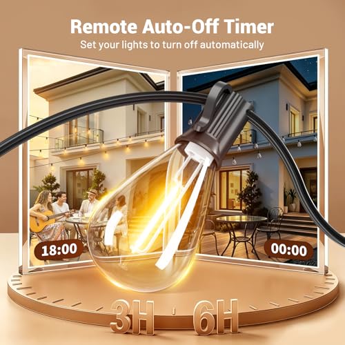 150FT Outdoor String Lights with Remote