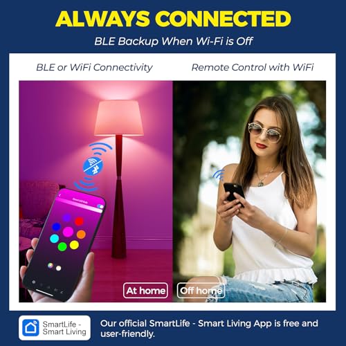Smart Light Bulbs 100W Work with Alexa (2 Count)