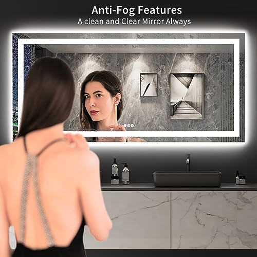 84"X40" LED Bathroom Mirror with Lights