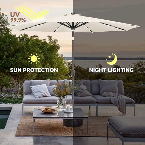 Solar Patio Umbrella with Centre Light