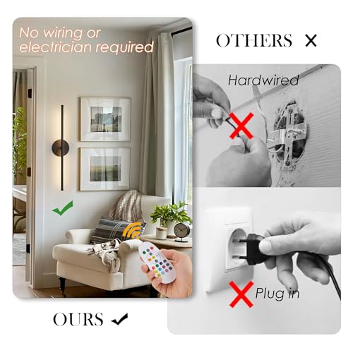 Battery Operated Wall Sconces Set of Two Wireless Wall Lights (2 Count)