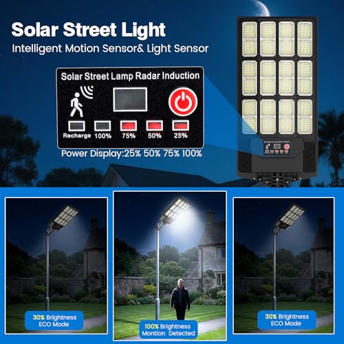 2 Pack Solar Street Lights Outdoor Waterproof