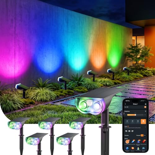 Smart Solar Motion Spotlights SL5 Upgraded (6 Count)