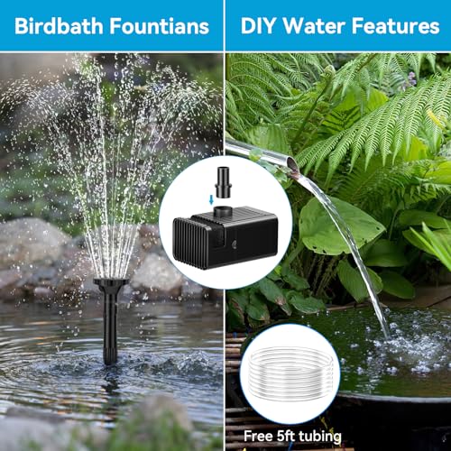 Solar Fountain Pump with 3600mAh Battery Backup