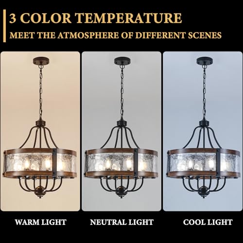 19.7" Glass Chandelier for Dining Room