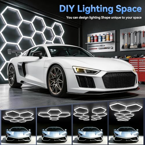Hexagon 5000K LED Garage Lights