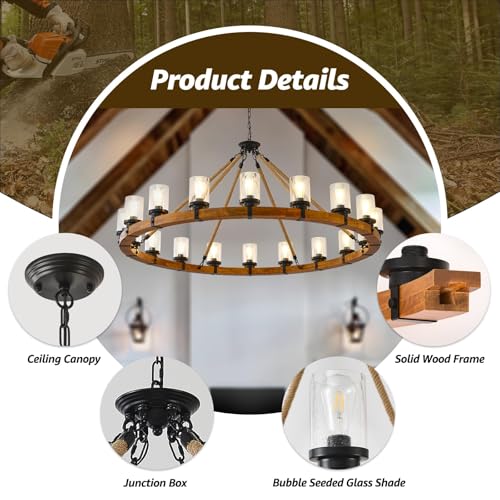 60 Inch Farmhouse Chandelier 18