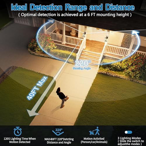 18" Large Motion Sensor Outdoor Porch Lights