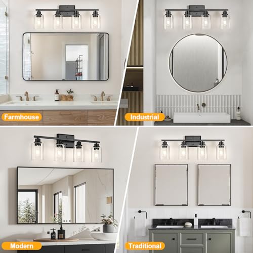 Modern Black Bathroom Light Fixtures