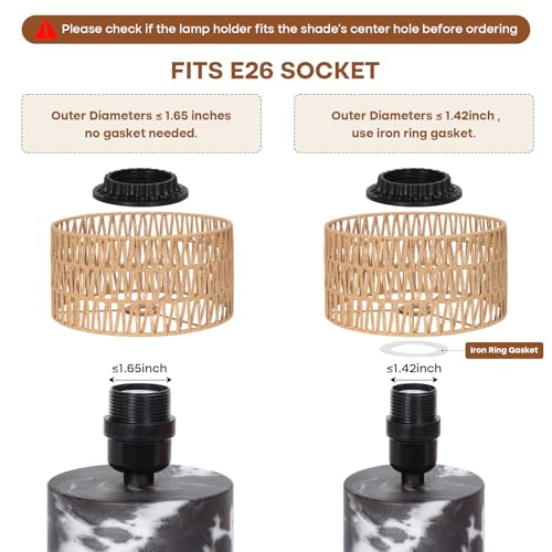 Boho Rattan Lamp Shade