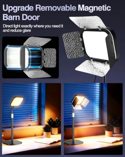 Desktop Zoom Meeting Streaming Key Light with Flexible Gooseneck