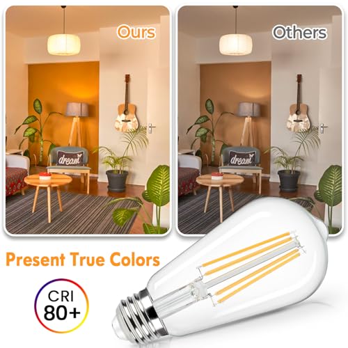 Vintage LED Edison Bulbs 60W Equivalent (8 Count)