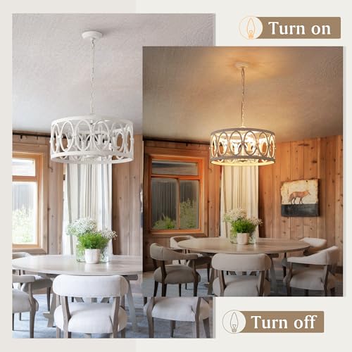 Farmhouse Antique Chandelier for Dining Room Kitchen Island 6 (6 Count)