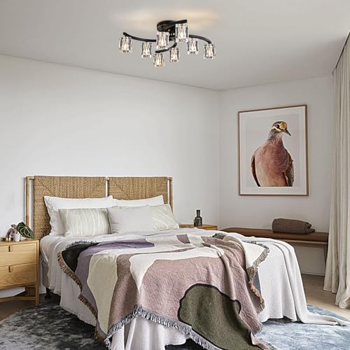 8 Light Semi Flush Mount Ceiling Light