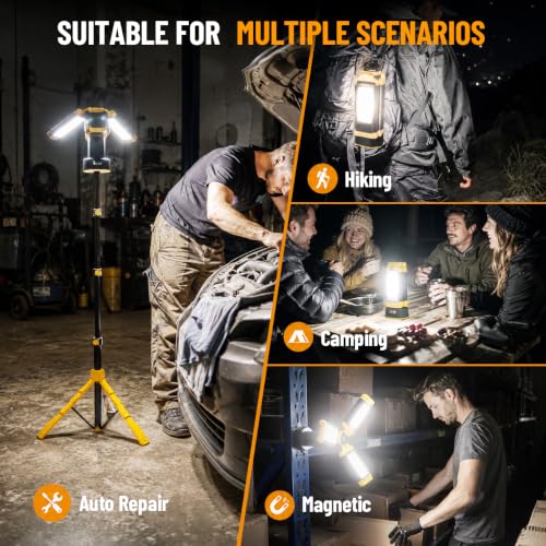 12000mAh Rechargeable Camping Light with Stand 73.2''