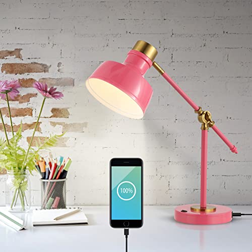 Allegra Metal Task Desk Lamp USB Port 18.5"