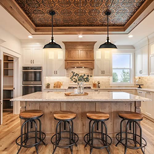 Black Pendant Light Farmhouse Rod Hanging Barn Pendant Light Fixture