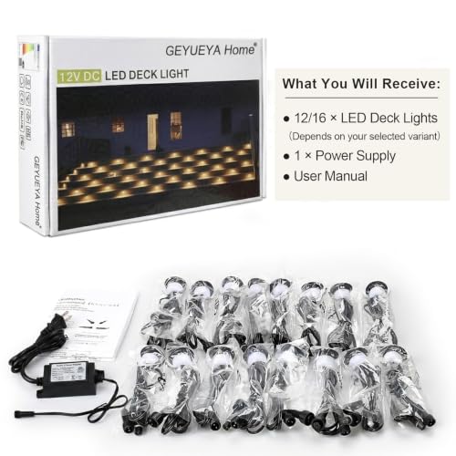 LED Deck Light Kits Warm White (12 Count)