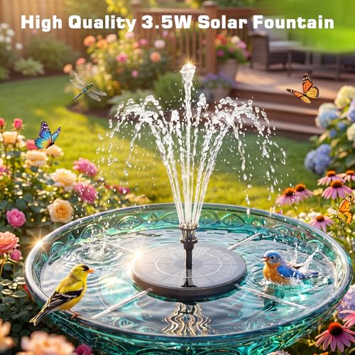 3.5W Solar Fountain with 1500 mAh Battery