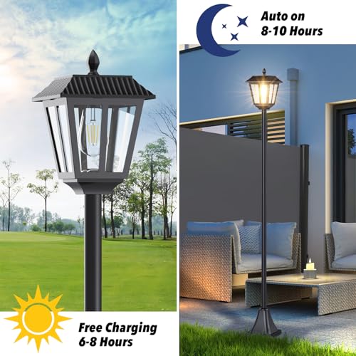68" Solar Lamp Post Light Outdoor (2 Count)