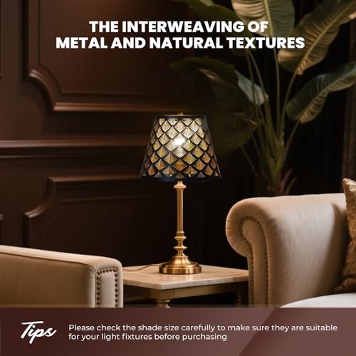 Small Lamp Shades Metal Lamp shade With Etched Arrow Pattern Lampshade