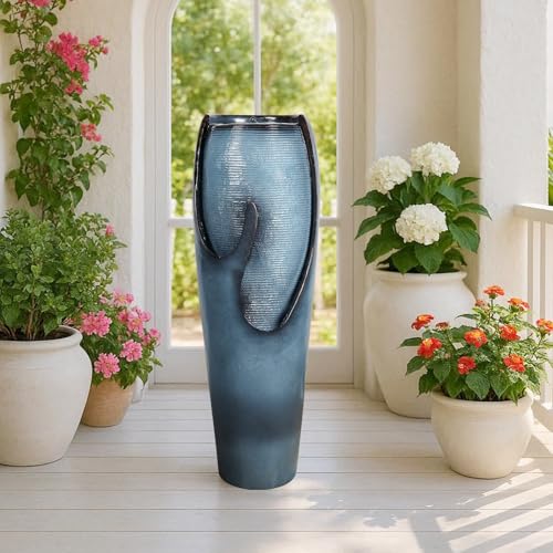 38.7” H Modern Outdoor Fountain