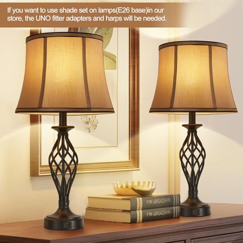 Brown Drum Lampshades Set of 2 With Royal Design (2 Count)