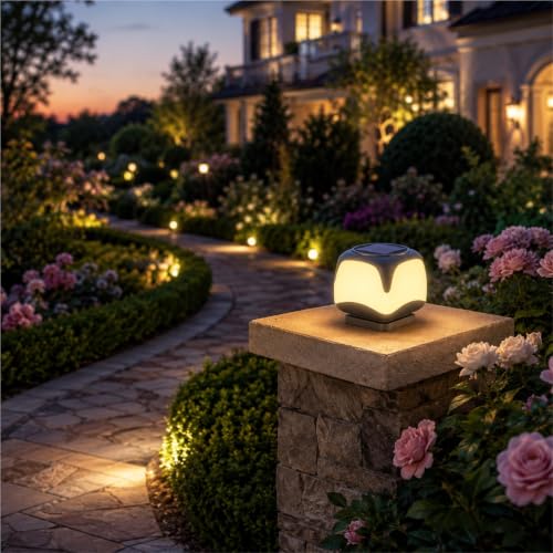 Modern Solar Outdoor Pillar Lamp