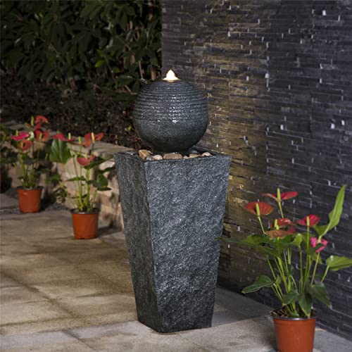 Outdoor Water Fountain with LED Light