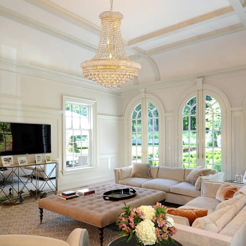 11 Light Empire Crystal Chandelier Light Fixture