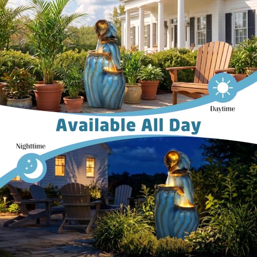29.5" Outdoor Garden Water Fountain