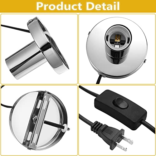 2 Pcs Lamp Base E26 E27 Socket with 6 Ft Cord