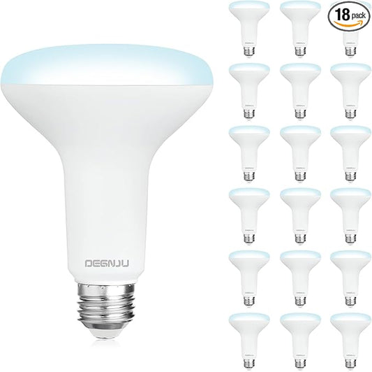 18 Pack BR30 LED Recessed Light Bulb, Dimmable Indoor Flood Light Bulbs CRI80 7W Equivalent 65W 5000K Daylight 650 Lumens, 15000 Lifetime Hours E26 Base LED Can Light Bulb, Flicker-Free