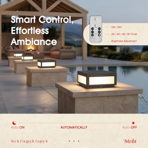 12" Square Solar Post Lights