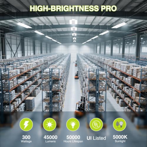 100 Pack 300W Motion Sensor LED Linear High Bay Shop Light