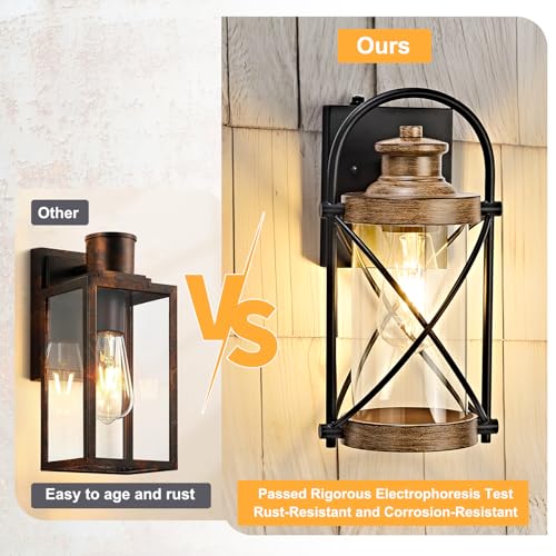 Dusk to Dawn Outdoor Wall Lights Fixtures (2 Count)
