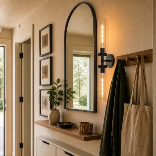 24 inch Bathroom Sconces Set of 2 Linear Black Sconce Hardwired (2 Count)