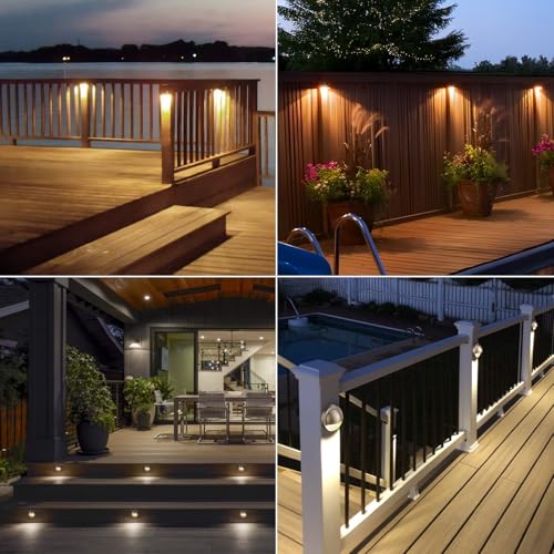 12 Pack 5CCT 3.74inch Low Voltage LED Deck Lights (12 Count)