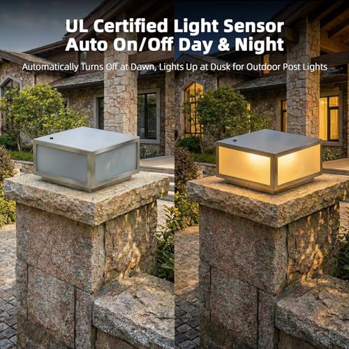 304 Brushed Stainless Steel Post Light 10x10 in