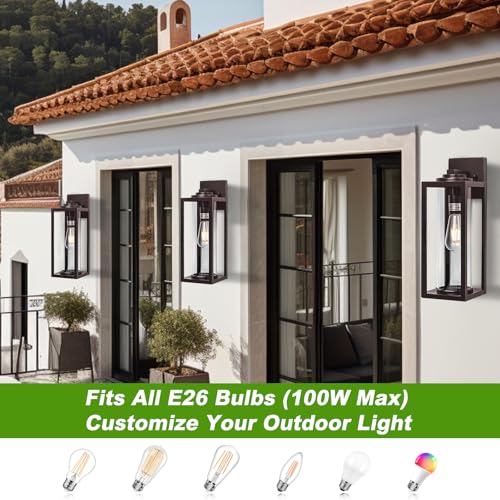 Large Outdoor Wall Lights (2 Count)