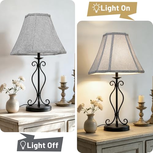 Square Cut Corner Bell Lamp Shades Set of 2
