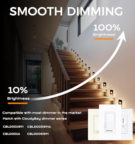 120V Dimmbale 5 Color LED Indoor Outdoor Step Light (6 Count)