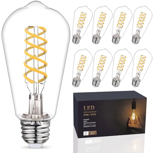 8Pack Dimmable Vintage LED Edison Bulbs (12 Count)