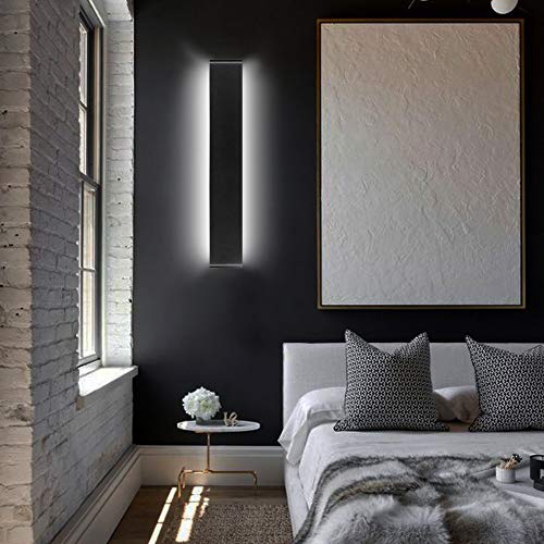 Modern Black Bathroom Vanity Light 32.6inch Vanity Light for Bathroom 30W Up and Down Indoor Wall Lighting Fixtures Natural White 4000K