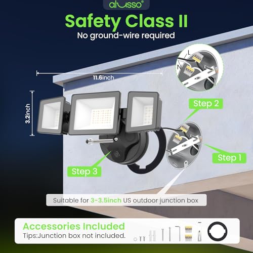 Dusk to Dawn Outdoor Lighting 40W 4000LM 3CCT 3000K (2 Count)